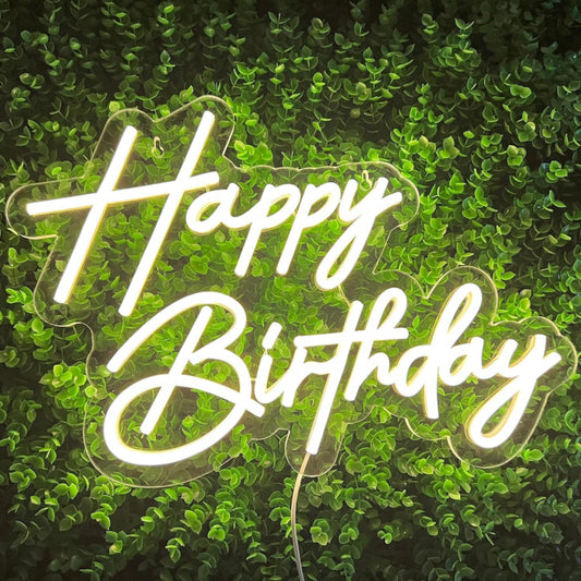 Neon Happy Birthday Sign